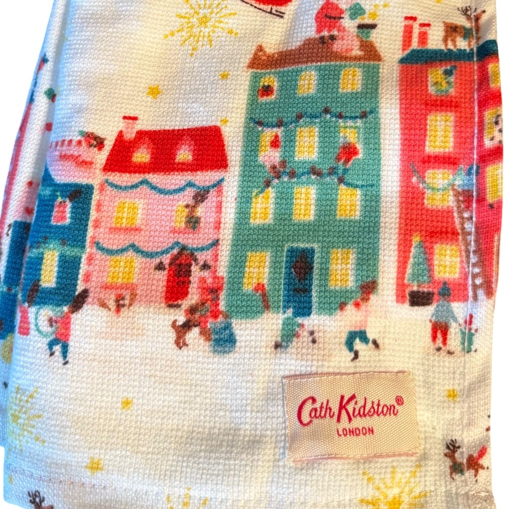 Cath Kidston NWT 3 Pk Holiday Town 100% Cotton 18” x 28” Kitchen Towels - Picture 5 of 8